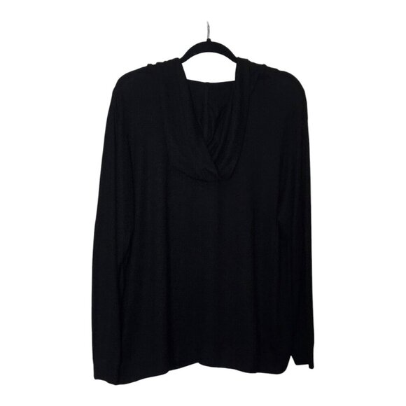 Torrid Light Weight Hacci Hooded Lounge black Cardigan - Picture 7 of 10